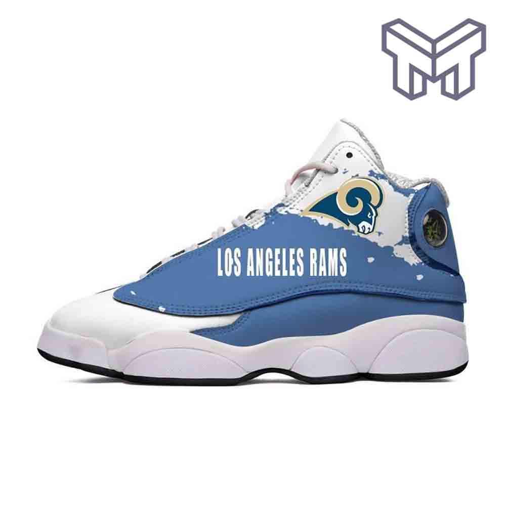 Los Angeles Rams Air Jordan 13,Nfl Colorful Big Logo Gift White Black J13 Shoes Los Angeles Rams Air Jordan 13,Nfl Colorful Big Logo Gift White Black J13 Shoes