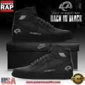 Los Angeles Rams ?Back in Black? 2025 Special Edition Custom AJ1 Sneakers Shoes