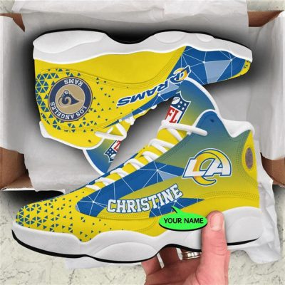 Los Angeles Rams NFL Custom Name Retro Jordan 13 Shoes