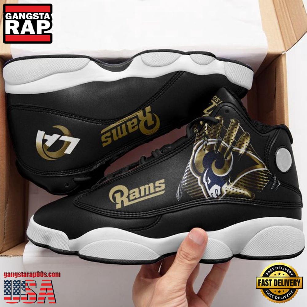 NFL Los Angeles Rams Sport New Design Air Jordan 13 Running Sneakers Shoes NFL Los Angeles Rams Sport New Design Air Jordan 13 Running Sneakers Shoes