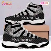 Louis Vuitton Air Jordan 11 Sneakers Shoes Hot 2023 LV Grey Gifts Unisex