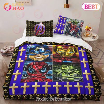 Louis Vuitton Avenger Luxury Brand High-End Bedding Sets Lv Bedroom Decor Thanksgiving Decorations For Home Best Luxury Bed Sets