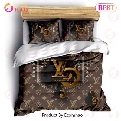 Louis Vuitton Card Luxury Brand Bedding Set For Bedroom Luxury Bedspread Duvet Cover Set With Pillowcases Home Decoration