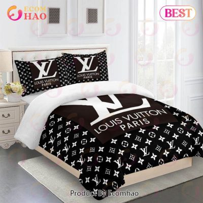 Louis Vuitton Comforter Set Black And White Duvet Cover Bedding Sets
