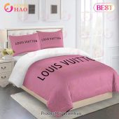 Louis Vuitton Comforter Set Dark Pink Duvet Cover Bedding Sets