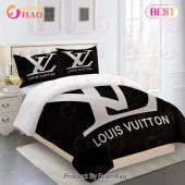 Louis Vuitton Comforter Set Full Black Logo Duvet Cover Bedding Sets