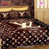 Louis Vuitton Fashion Logo Limited Luxury Brand Bedding Sets Bedroom Decor Thanksgiving Decorations For Home 09 Black Best Luxury Bed Sets