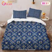 Louis Vuitton Fashion Logo Premium Luxury Brand High-End Bedding Sets Lv Bedroom Decor Thanksgiving Decorations For Home Best Luxury Bed Sets