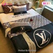 Louis Vuitton Hot Logo Brand Bedding Sets Bedspread Duvet Cover Set Bedroom Decor Thanksgiving Decorations For Home