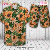 Louis Vuitton Papaya LV Hawaiian Shirt And Shorts