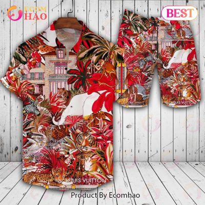 Louis Vuitton Animal Summer LV Hawaiian Shirt And Shorts