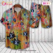 Louis Vuitton Logo Pattern Full Color LV Hawaiian Shirt And Shorts