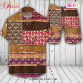 Louis Vuitton Logo Pattern Full Printing LV Hawaiian Shirt And Shorts
