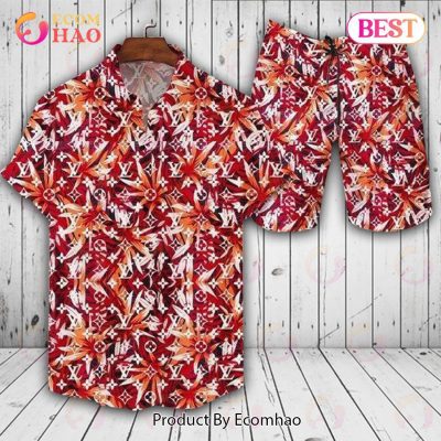 Louis Vuitton Logo Pattern Flower LV Hawaiian Shirt And Shorts