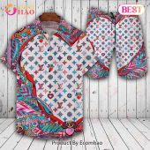 Louis Vuitton Logo Pattern Wild Style LV Hawaiian Shirt And Shorts & Shorts M12RTT2554