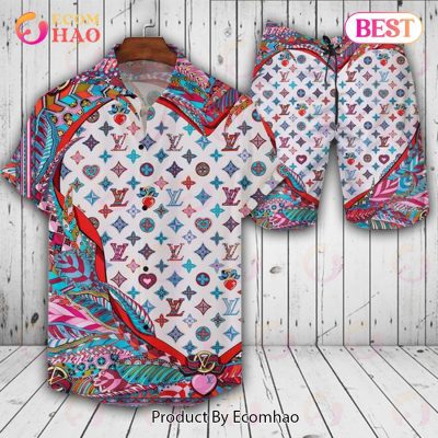 Louis Vuitton Logo Pattern Wild Style LV Hawaiian Shirt And Shorts & Shorts M12RTT2554