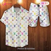 Louis Vuitton Full Color LV Hawaiian Shirt And Shorts