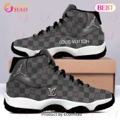 Louis Vuitton LV Retro Grey Air Jordan 11 Sneakers Shoes Gifts For Men Women