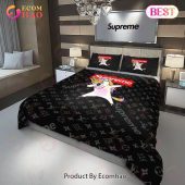 Louis Vuitton Supreme Unicorn Luxury Brand Bedding Set For Bedroom Luxury Bedspread Duvet Cover Set With Pillowcases Home Decoration