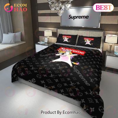 Louis Vuitton Supreme Unicorn Luxury Brand Bedding Set For Bedroom Luxury Bedspread Duvet Cover Set With Pillowcases Home Decoration