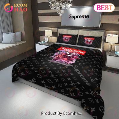 Louis Vuitton Supreme Venom Luxury Brand Bedding Set For Bedroom Luxury Bedspread Duvet Cover Set With Pillowcases Home Decoration