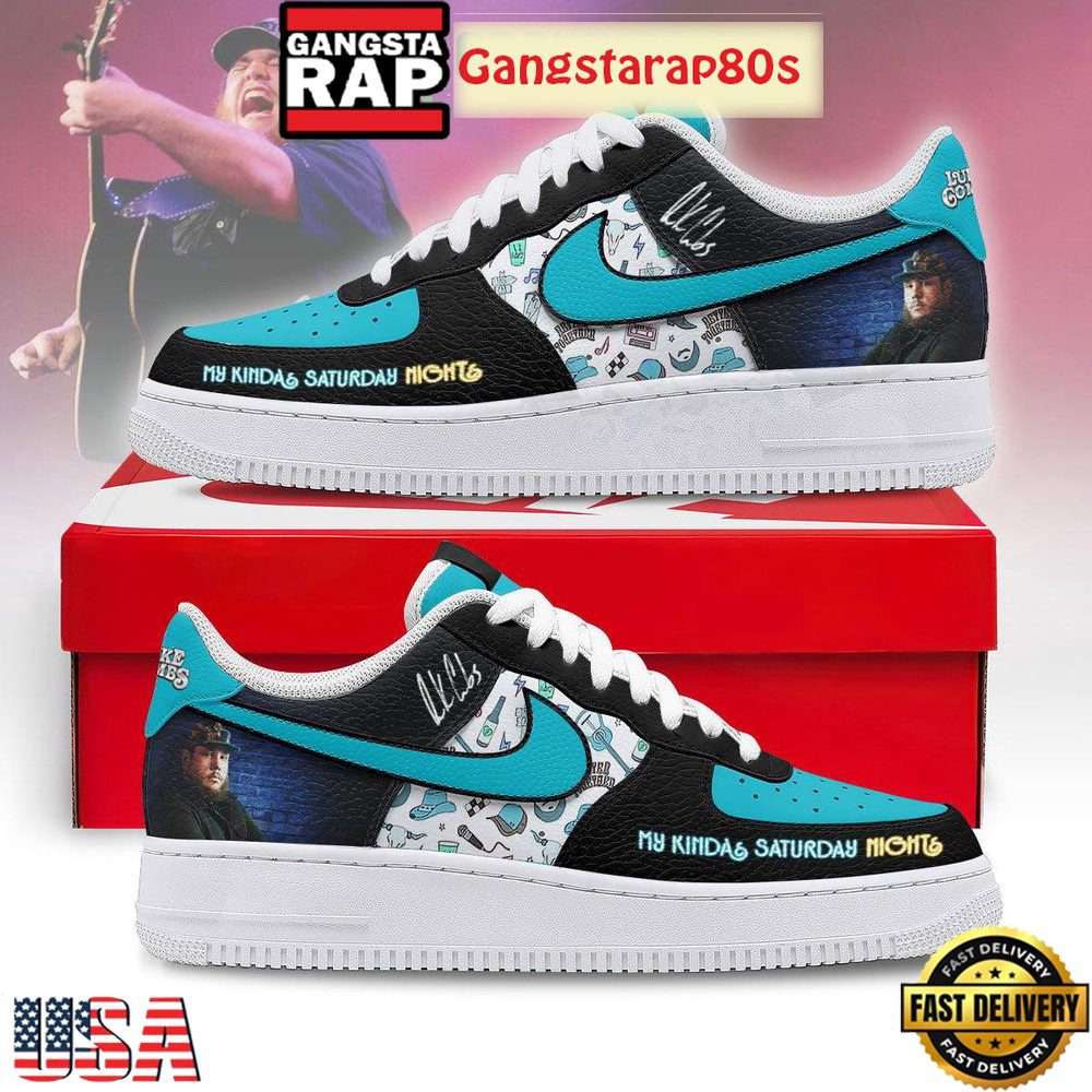 Luke Combs My Kinda Saturday Nights Air Force 1 Sneakers Shoes Luke Combs My Kinda Saturday Nights Air Force 1 Sneakers Shoes