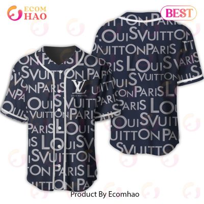 Louis Vuitton Blue Color Dull Printing Pattern Luxury Brand Jersey Limited Edition