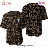 Louis Vuitton Paris Black Brown Luxury Brand Jersey Limited Edition