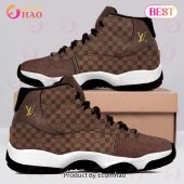 Luxury Louis Vuitton Brown Air Jordan 11 Sneakers Shoes Hot 2022 LV Gifts For Men Women