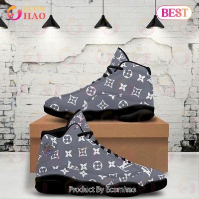 Louis Vuitton Air Jordan 13 Black Mix Violet LV Shoes, Sneakers