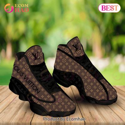 Louis Vuitton Air Jordan 13 Brown Black LV Shoes, Sneakers