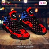 Louis Vuitton Air Jordan 13 Red And Black LV Shoes, Sneakers