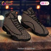 Louis Vuitton Air Jordan 13 Black And Brown LV Shoes, Sneakers