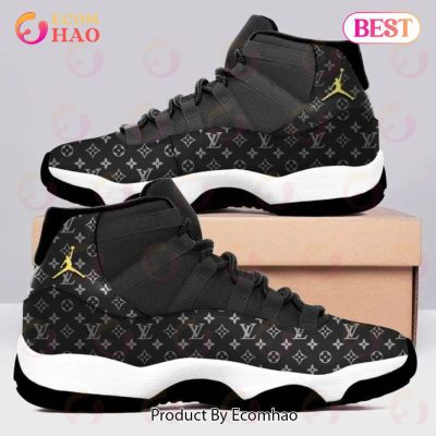 LV Monogram Air Jordan 11 Sneaker Form Jordan 11 Sneaker Hot 2022 Louis Vuitton Sneakers Gift For LV Fans