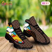 Louis Vuitton Snoppy Air Jordan 13 Black Brown LV Shoes, Sneakers