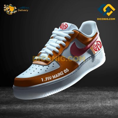 Mainz 05 Custom Shoes Orange Bundesliga Air Force 1 DICONIG FASHION
