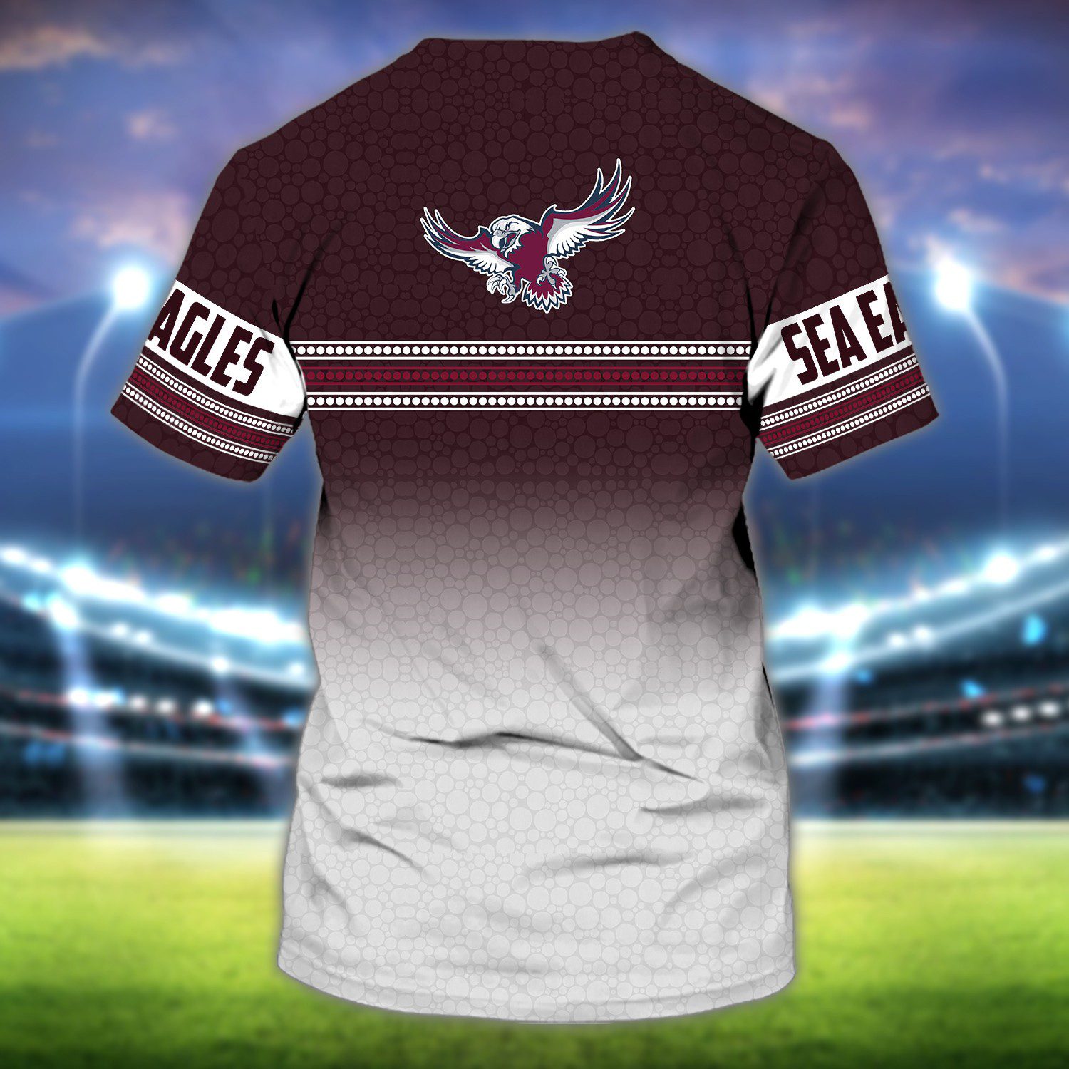 Manly Warringah Sea Eagles NRL Personalized Name 3D Tshirt Manly Warringah Sea Eagles NRL Personalized Name 3D Tshirt