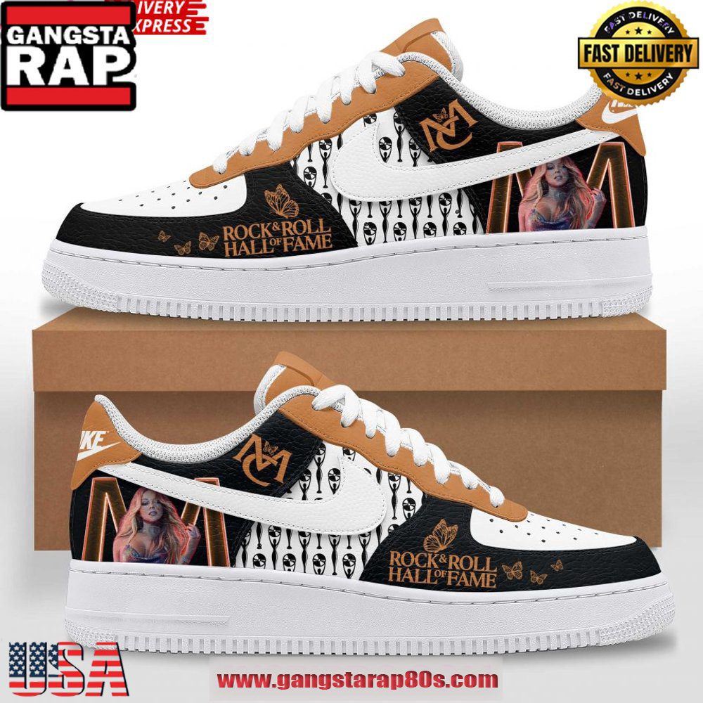 Mariah Carey Rock & Roll Hall of Fame Air Force 1 Running Sneakers Shoes Mariah Carey Rock & Roll Hall of Fame Air Force 1 Running Sneakers Shoes