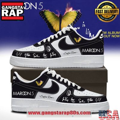 Maroon 5 Love Is Like Tour Custom Air Force 1 Running Sneakers Shoes