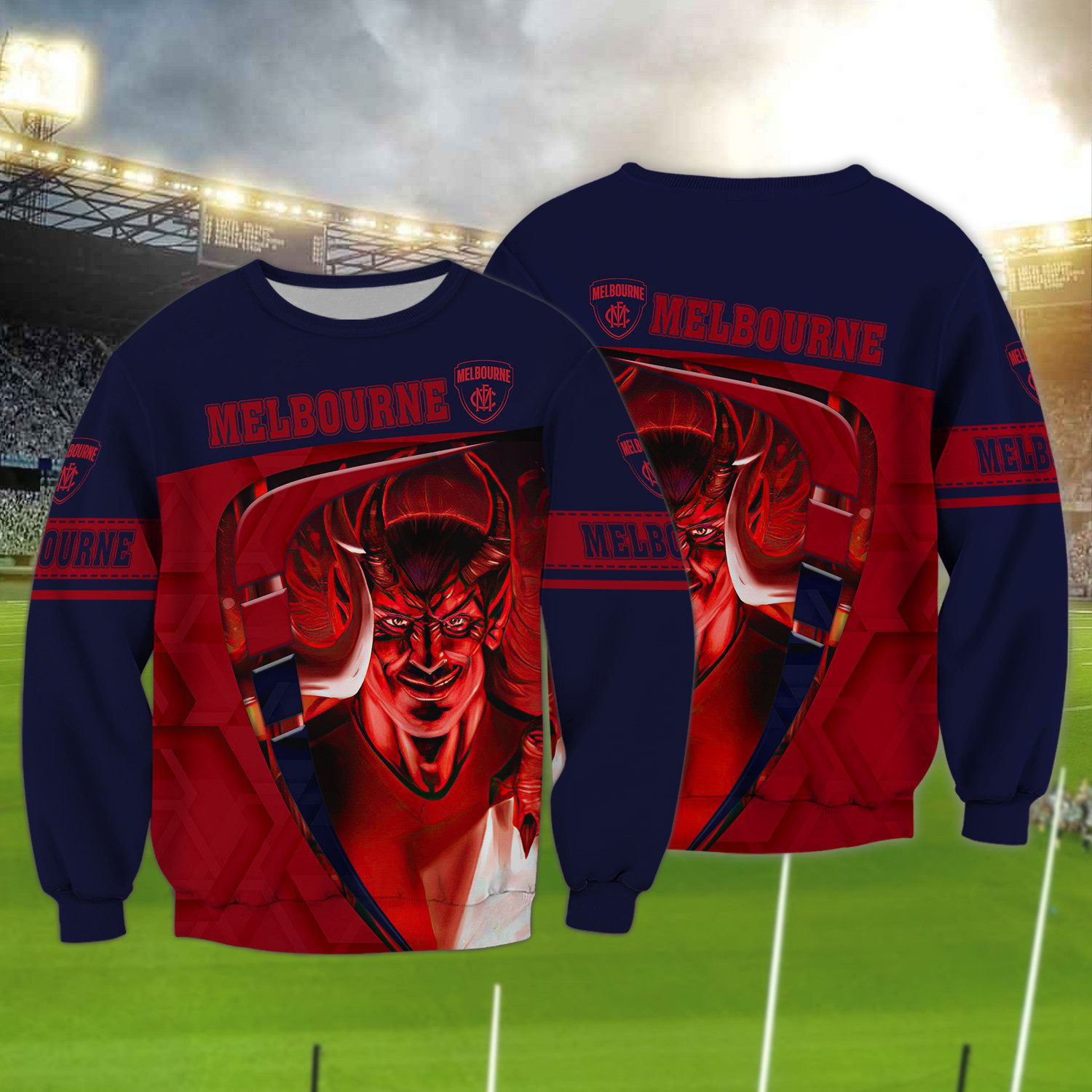 Melbourne Demons | Demons Melbourne Football Club 3D Shirts Tad 01 Melbourne Demons | Demons Melbourne Football Club 3D Shirts Tad 01