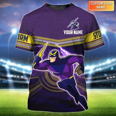 Melbourne Storm NRL Personalized Name 3D Tshirt