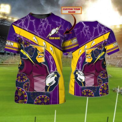 Melbourne Storm Personalized Name 3D Tshirt Gift For Nrl Fan Tad 01