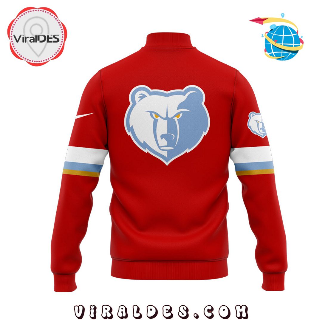 Memphis Grizzlies City Red Edition Baseball Jacket Memphis Grizzlies City Red Edition Baseball Jacket