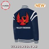 Men's Coachella Valley Firebirds Navy Baseball Jacket Royal Pic Of Yours - demo10