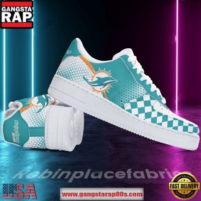 Miami Dolphins Air Force 1 Running Sneakers Shoes