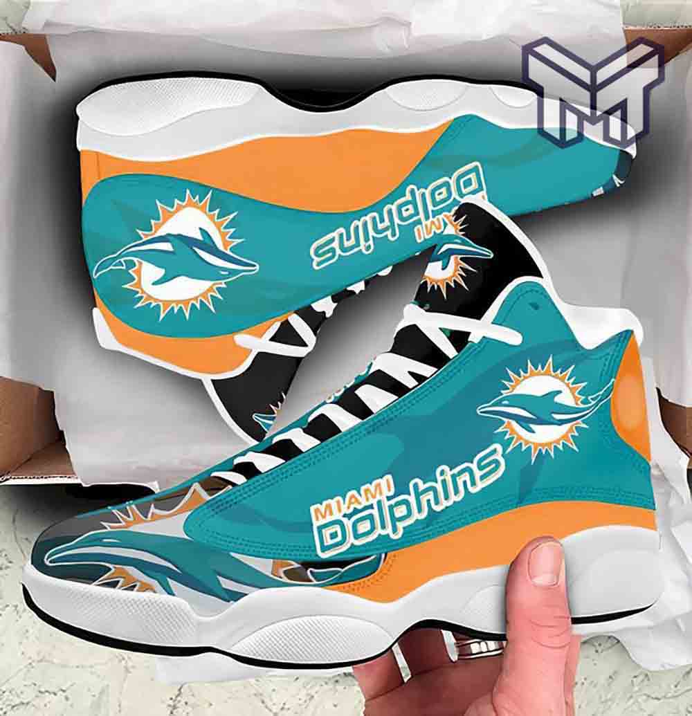 Miami Dolphins Air Jordan 13,Fans Sport Shoes Nfl Big Logo White Black J13 Shoes Miami Dolphins Air Jordan 13,Fans Sport Shoes Nfl Big Logo White Black J13 Shoes