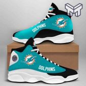 Miami Dolphins Air Jordan 13nfl Big Logo Fans Sport White Black J13 Shoes.jpg - demo10