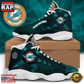 NFL Miami Dolphins New Design Air Jordan 13 Running Sneakers Shoes For Fans