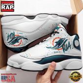 NFL Miami Dolphins Team New Design Air Jordan 13 Running Sneakers Shoes