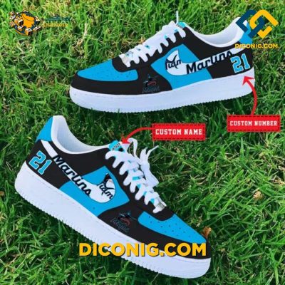Miami Marlins Custom Shoes MLB Air Force 1 DICONIG FASHION